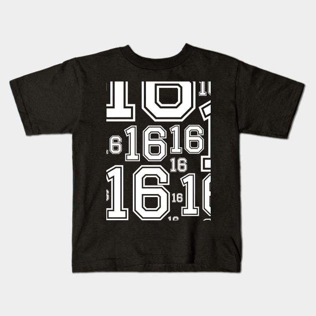 16th Birthday Kids T-Shirt by Yule